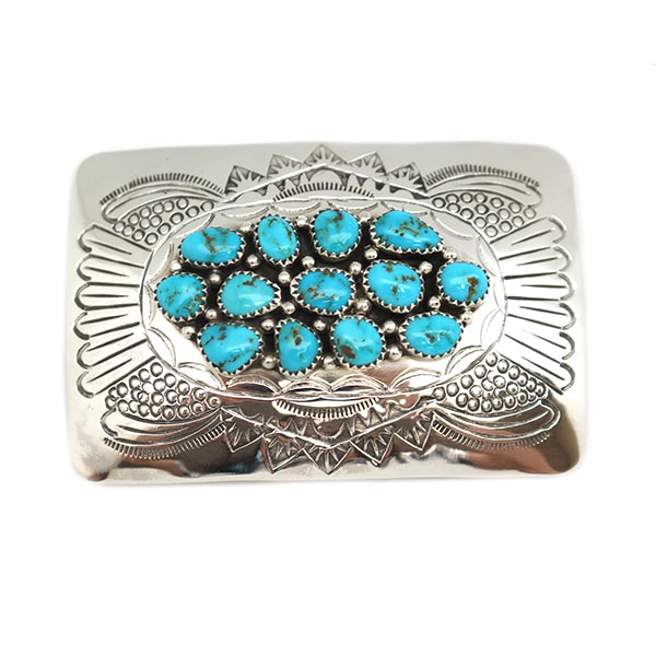 Turquoise Cluster Belt Buckle