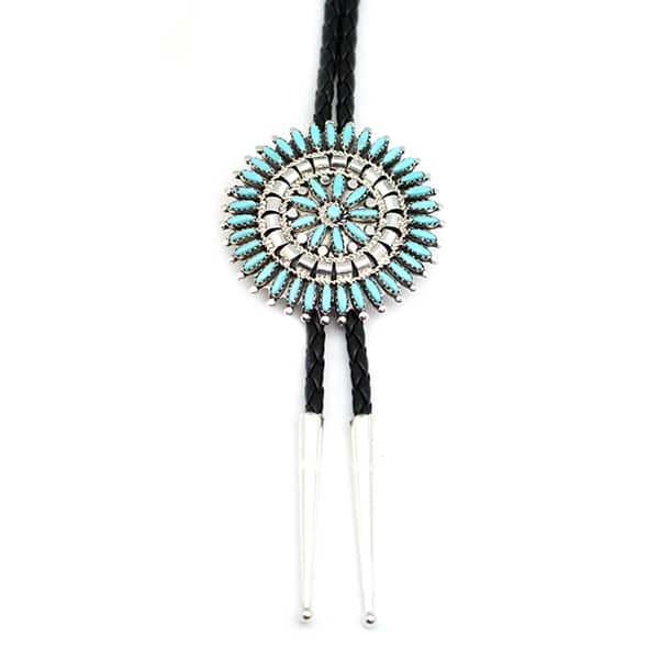 Needlepoint Cluster Bolo Tie