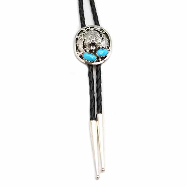Turquoise Bear Bolo Tie