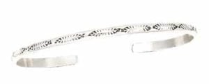 All Silver Stamped Bracelet