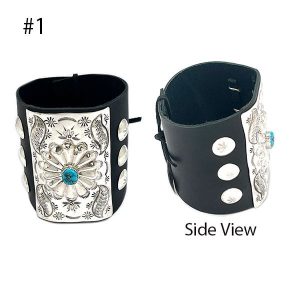 Turquoise Leather Bow Guard (click for description info)