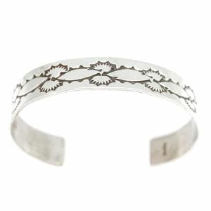 Stamped Silver Bracelet