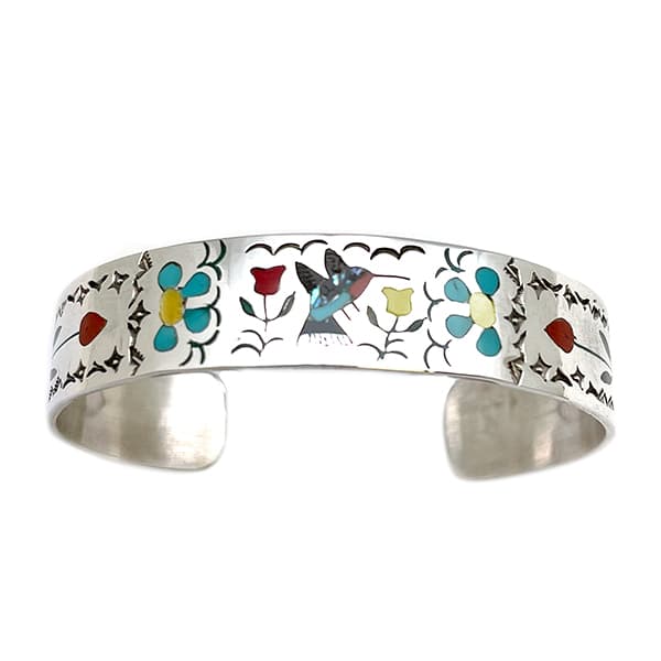 Zuni Hummingbird Inlay Bracelet