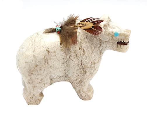 Alabaster Bear Fetish