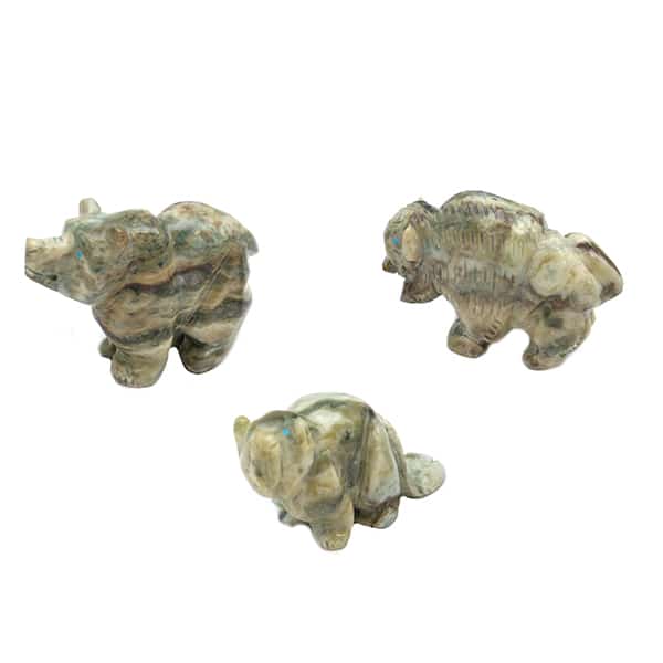 Serpentine Carved Fetishes