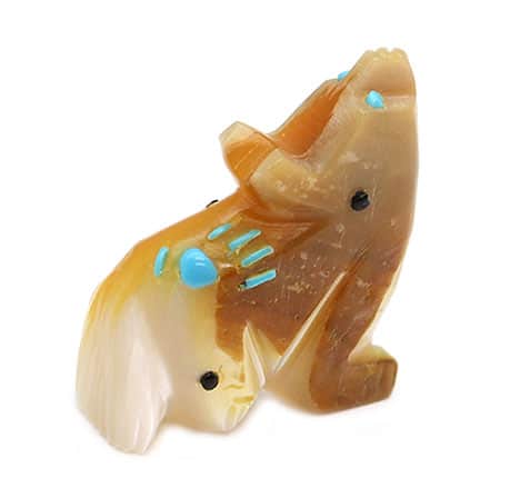 Shell Wolf Carving