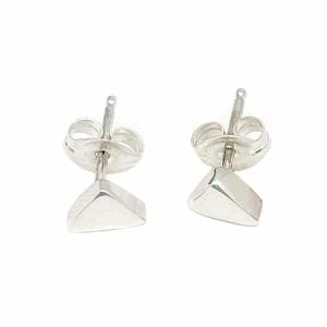 Silver Triangle Stud Earring