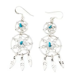 Turquoise Dreamcatcher Earrings