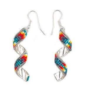 Spiral Beaded Earring (click for main colors available)