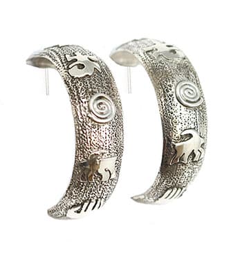 Petroglyphs Hoop Earrings