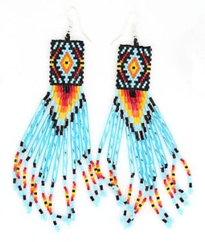 Rug Pattern Beaded Earrings (click for main colors available)