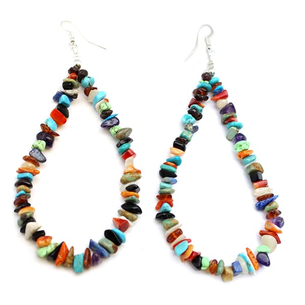 Long Multi Colored Loop Earring