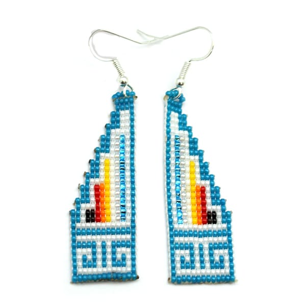 Beaded Pyramid Earring