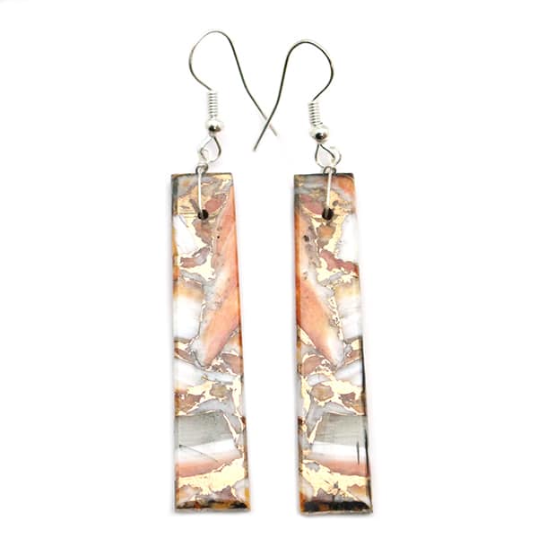 Spiny Bronze Slab Earring