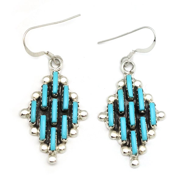 Turquoise Diamond Shape Earring