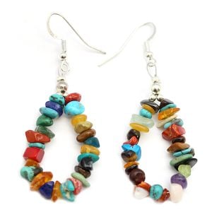 Multi Nugget Loop Earrings