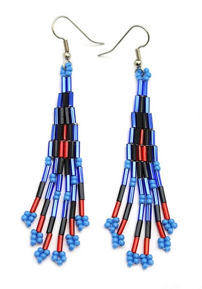 Beaded Pyramid Earrings