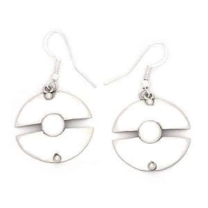 Contemporary Plain Silver Earrings