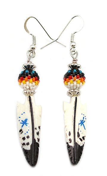 Feather Beaded Earring