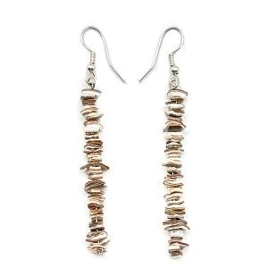 Long Olive Shell Earring