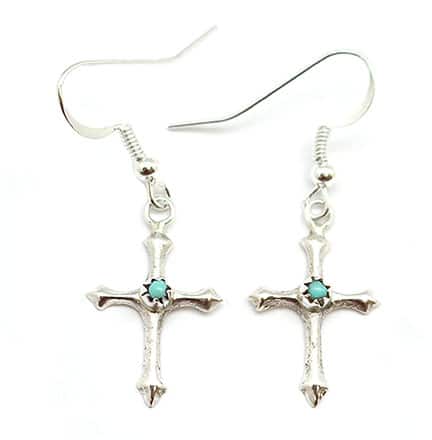Turquoise Cross Earrings