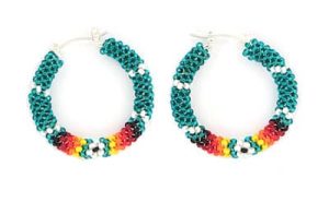 Beaded Hoop Earrings (click for other colors available)