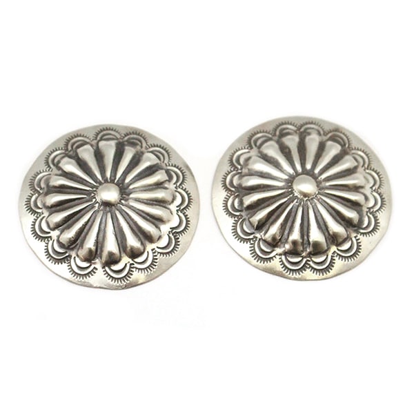 Silver Concho Earrings