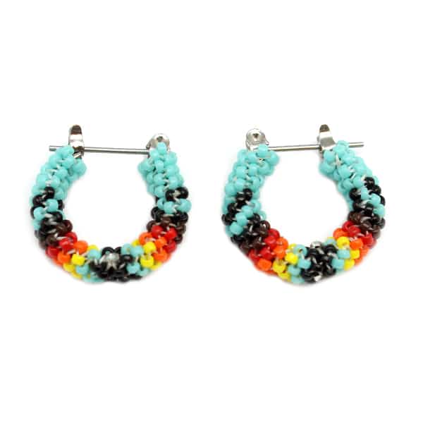 Small Beaded Hoop Earring