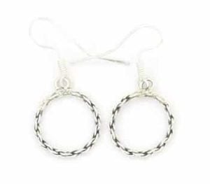 All Silver Loop Earrings