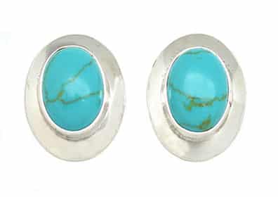 Turquoise Oval Earrings