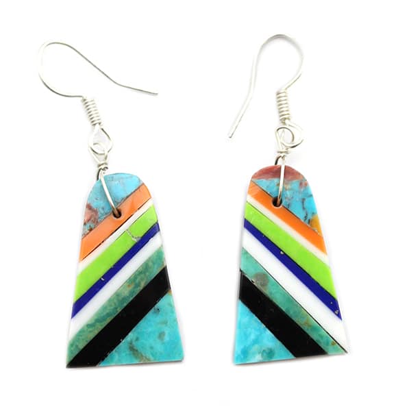 Multi Color Slab Earrings - Image 2