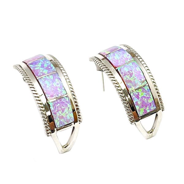 Opal Hoop Earrings