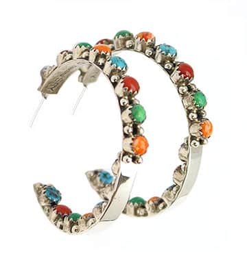 Multi Colored Hoop Earring