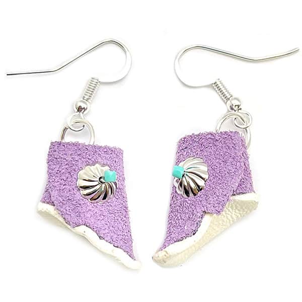 Leather Moccasin Earrings - Image 2