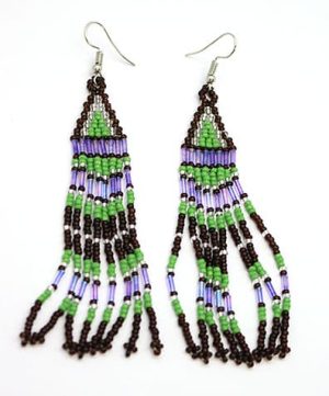 Beaded Pyramid Shape Earrings (click for styles and colors available)
