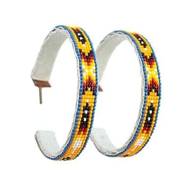 Beaded Hoop Earrings