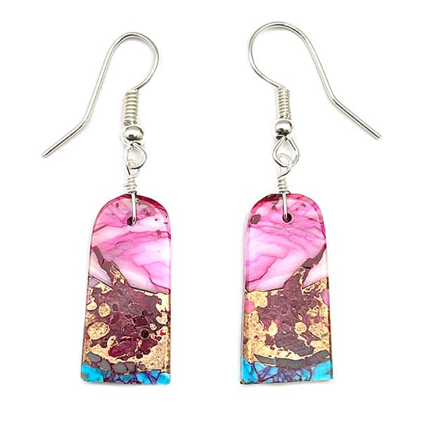 Spiny Bronze Slab Earrings (click for shapes available)