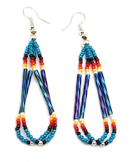 Beaded Loop Earrings - Image 2