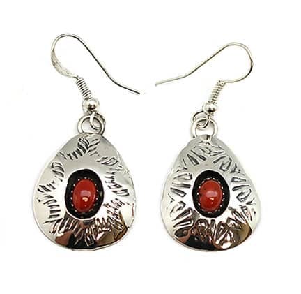Coral Shadow Box Earrings