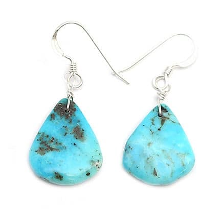 Small Turquoise Tab Earrings