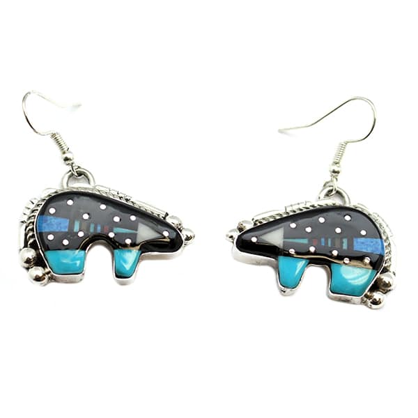 Inlay Bear Earrings