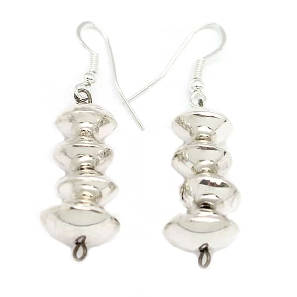 Silver Bead Dangle Earring
