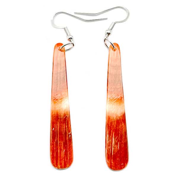 Spiny Oyster Long Slab Earring