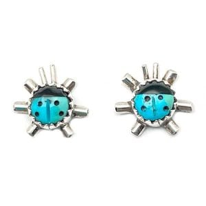 Zuni Lady Bug Earrings (click for colors available)