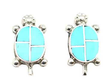 Inlay Turquoise Turtle Earring
