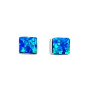 Square Opal Earrings