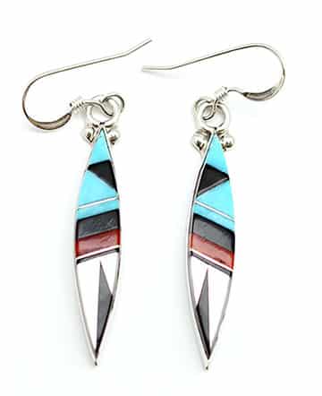 Inlay Dangle Earrings