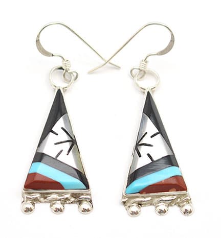 Inlay Multi Color Earrings