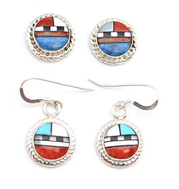 Muli-Colored Inlay Earrings