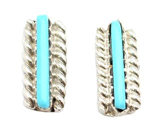 Needlepoint Post Earring